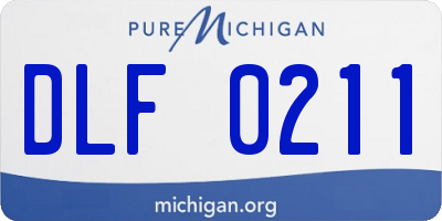 MI license plate DLF0211