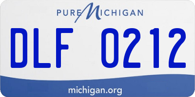 MI license plate DLF0212
