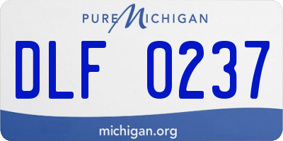 MI license plate DLF0237