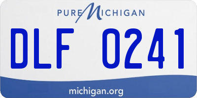 MI license plate DLF0241