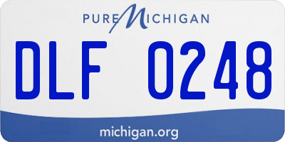 MI license plate DLF0248