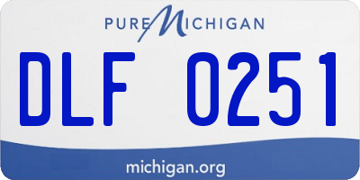 MI license plate DLF0251