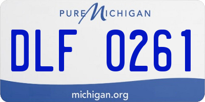 MI license plate DLF0261