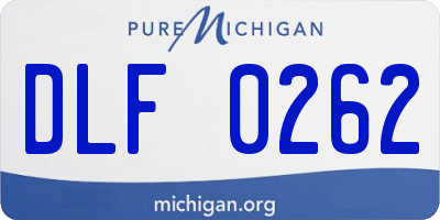 MI license plate DLF0262