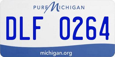 MI license plate DLF0264
