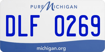 MI license plate DLF0269