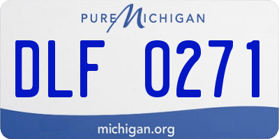 MI license plate DLF0271