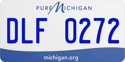 MI license plate DLF0272