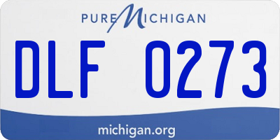MI license plate DLF0273