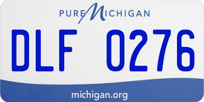 MI license plate DLF0276