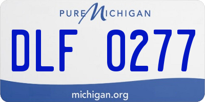 MI license plate DLF0277