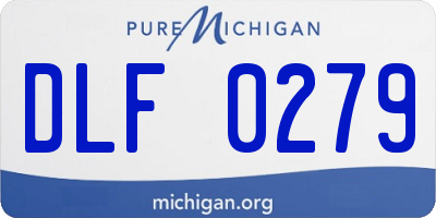 MI license plate DLF0279
