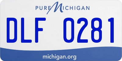 MI license plate DLF0281