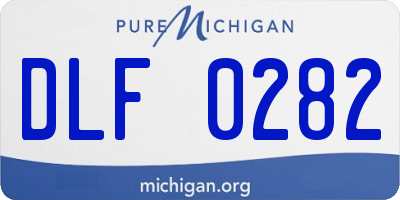 MI license plate DLF0282