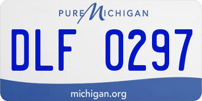 MI license plate DLF0297