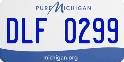MI license plate DLF0299