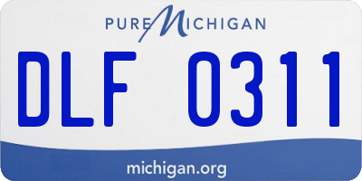 MI license plate DLF0311