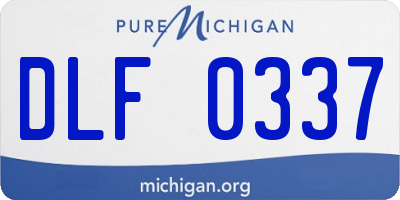 MI license plate DLF0337