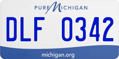 MI license plate DLF0342