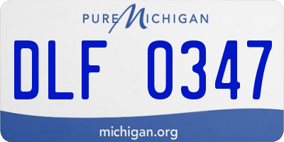 MI license plate DLF0347