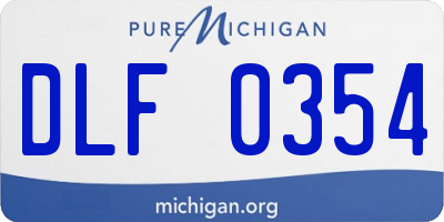 MI license plate DLF0354