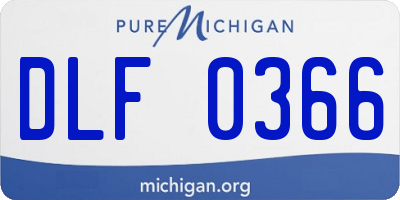 MI license plate DLF0366
