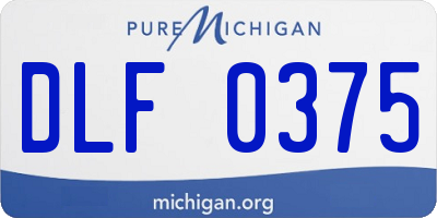 MI license plate DLF0375