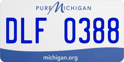 MI license plate DLF0388