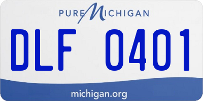 MI license plate DLF0401