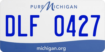 MI license plate DLF0427