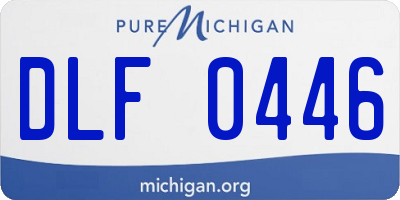 MI license plate DLF0446