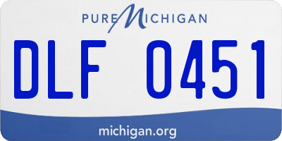 MI license plate DLF0451