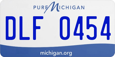 MI license plate DLF0454