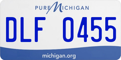 MI license plate DLF0455
