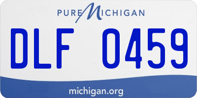 MI license plate DLF0459