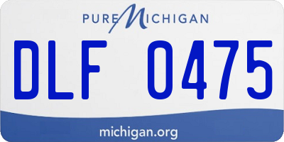 MI license plate DLF0475