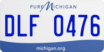 MI license plate DLF0476