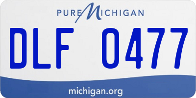 MI license plate DLF0477