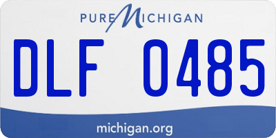 MI license plate DLF0485