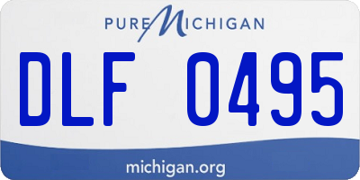 MI license plate DLF0495
