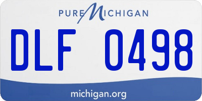 MI license plate DLF0498