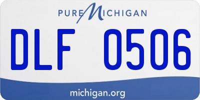 MI license plate DLF0506