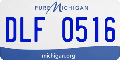 MI license plate DLF0516