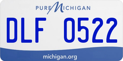 MI license plate DLF0522