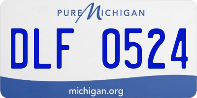 MI license plate DLF0524