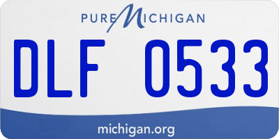 MI license plate DLF0533