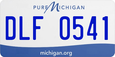 MI license plate DLF0541