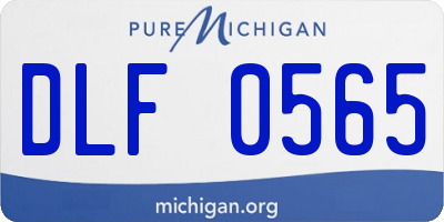 MI license plate DLF0565
