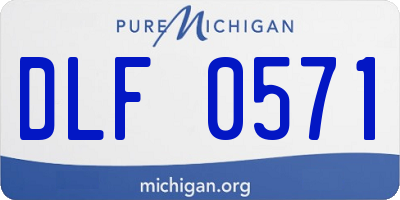 MI license plate DLF0571