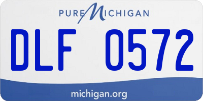MI license plate DLF0572
